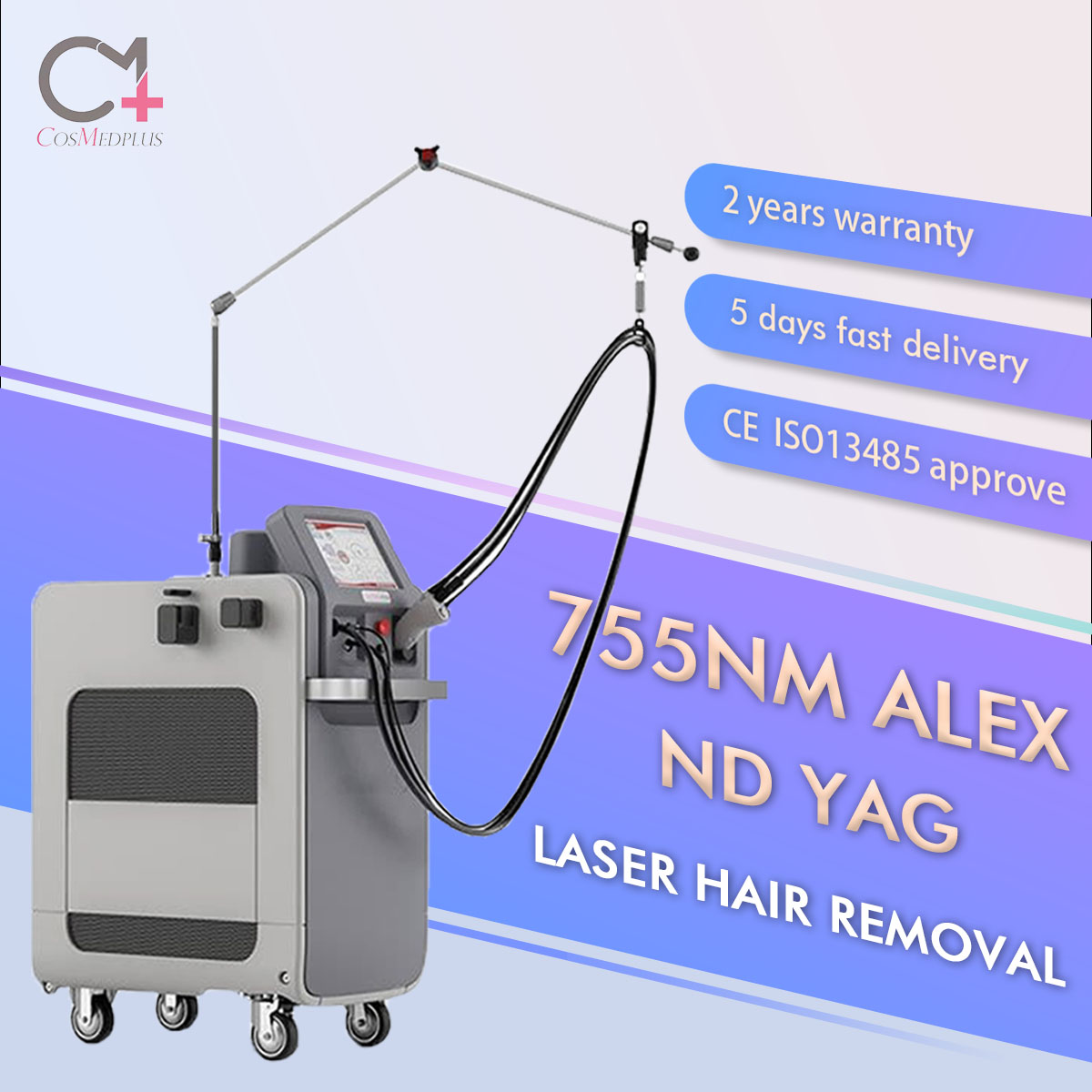 1064NM ND YAG Gentle Laser Hair Removal Machine Max Price CanDela 755NM Alexandrite Laser Featured Image